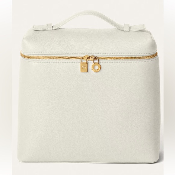 LORO PIANA BLACK GRAINED CALFSKIN LEATHER EXTRA POCKET BACKPACK - Picture 2 of 16